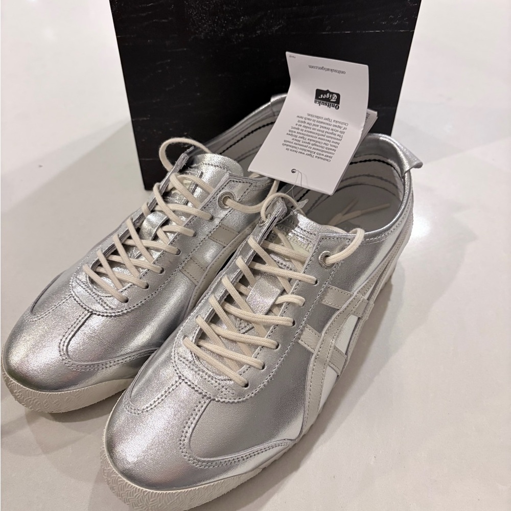 Onitsuka Tiger by Asics Metallic Silver Sneakers